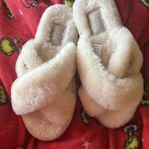 UGG Fluffy Beige Slippers